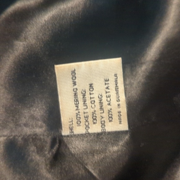 Black Merino Wool Coat Larry levine button down full length dressy coat sz 10 - Picture 9 of 10